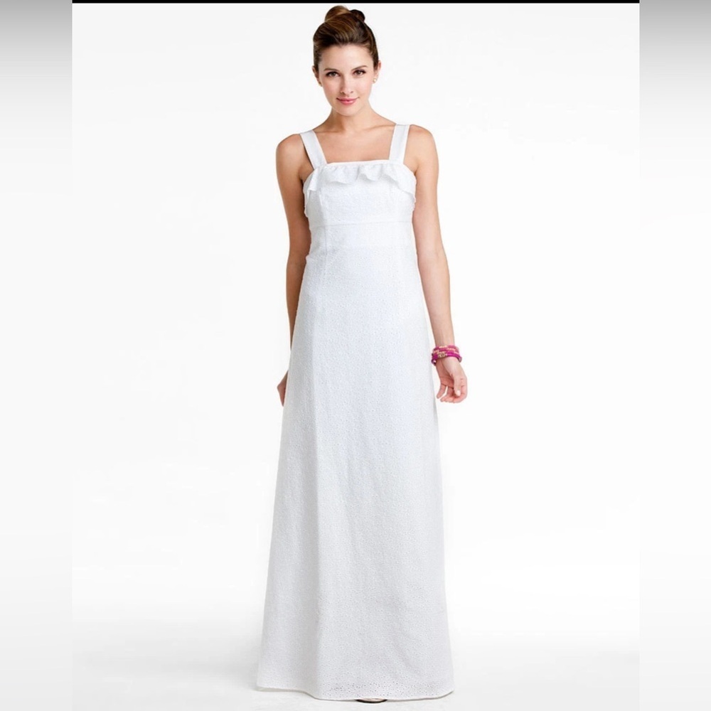Lilly Pulitzer isadora white eyelet lace maxi dress size 4